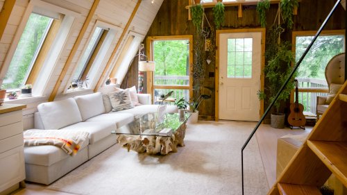 Cabin living room in furnishing vacation rental